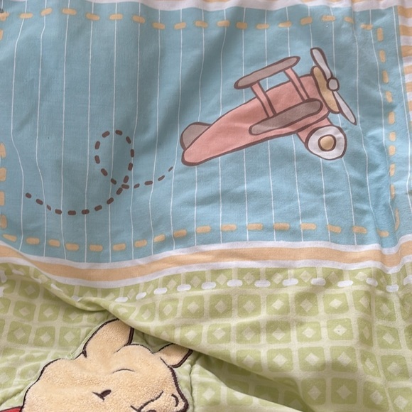 VTG Disney Baby Comforter Winnie The Pooh, Eeyore,Tigger, Piglet 41"X31" Pastel - Picture 7 of 7